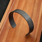 PENDRA Dragoncrest Stainless Steel Open Cuff Bracelet
