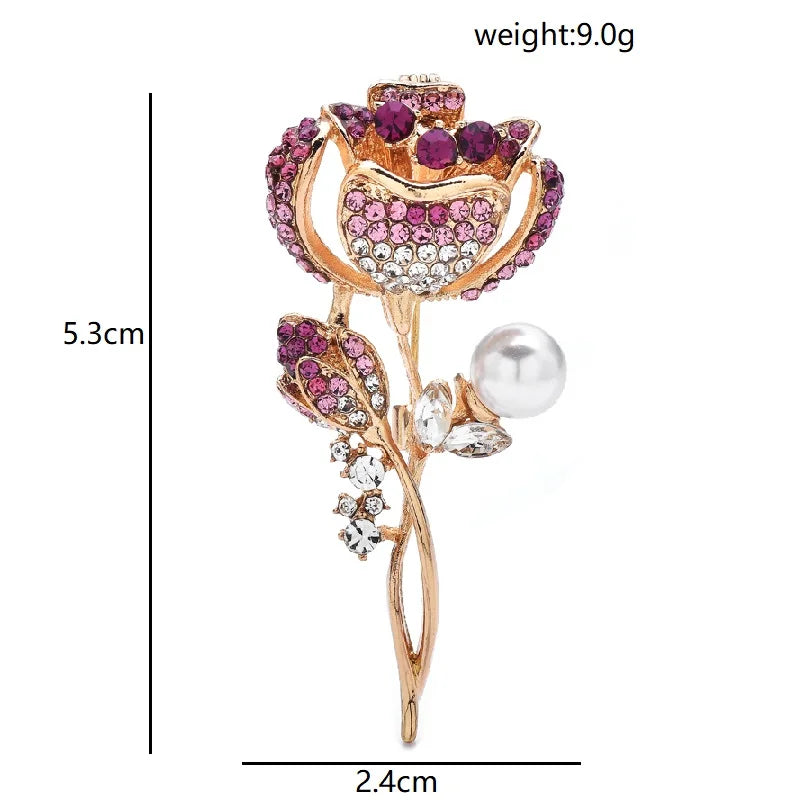PENDRA Florielle37 Rhinestone Brooch