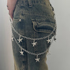 PENDRA Seraellea Star Punk Double-Layer Waist Chain Belt
