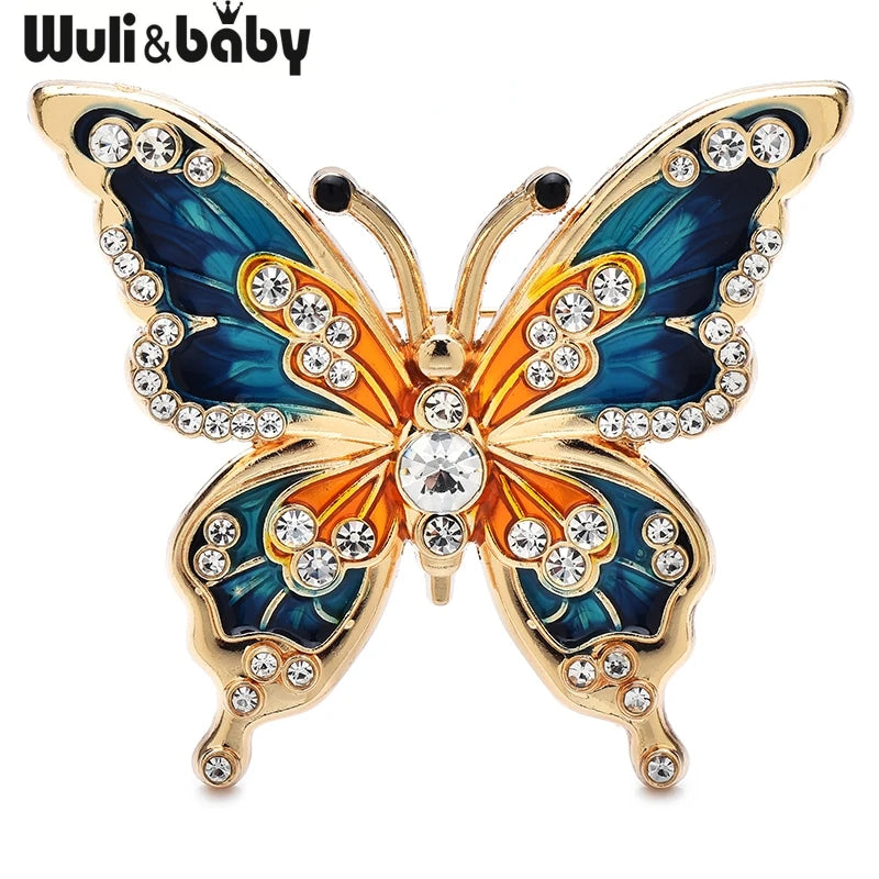 PENDRA Classic Enamel Butterfly Brooch