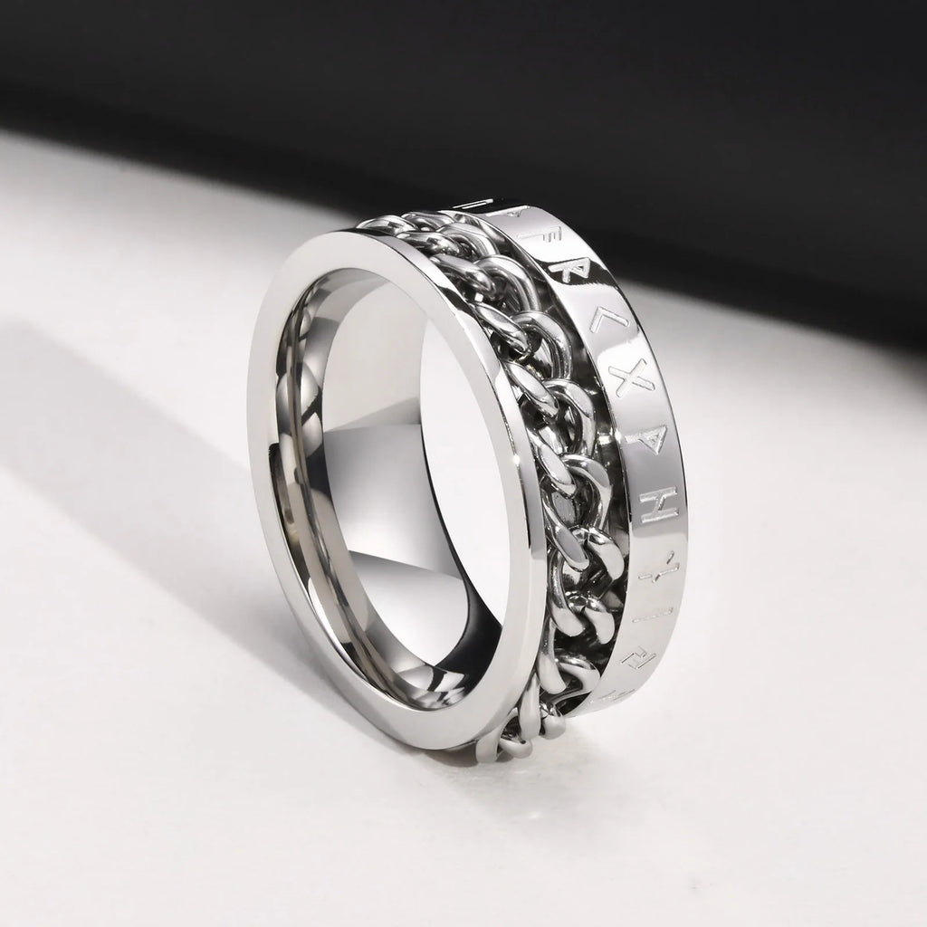 Rings For Men Stylish Jewelry Men Rings Stainless Steel Jewelry No Fade Fashion Men's Ring 8mm Width Gift For Husband Father