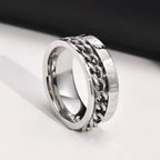 Rings For Men Stylish Jewelry Men Rings Stainless Steel Jewelry No Fade Fashion Men's Ring 8mm Width Gift For Husband Father
