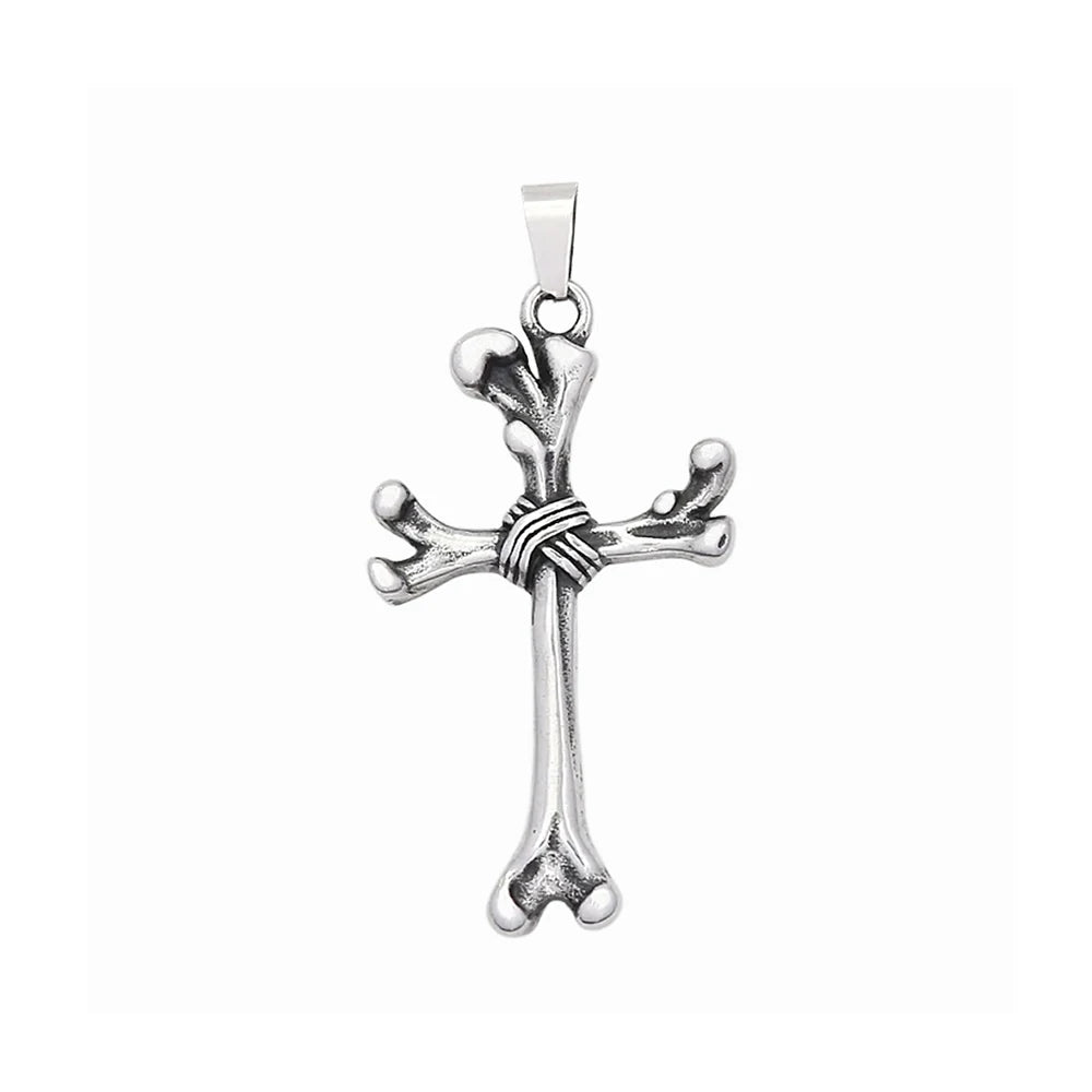 PENDRA Skullcross Stainless Steel Skull Cross Pendant