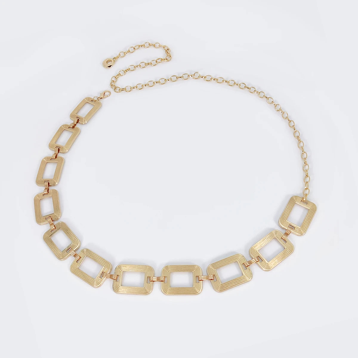PENDRA Koraene Metal Silver Chain Punk Belt