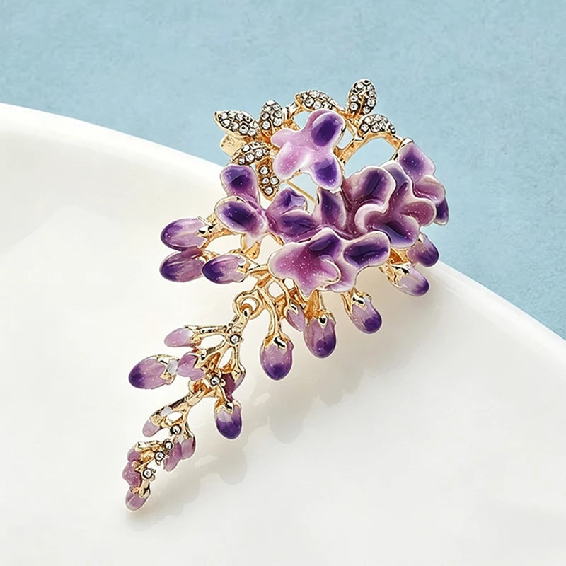 PENDRA Wisteria Beautiful Wisteria Flower Brooch