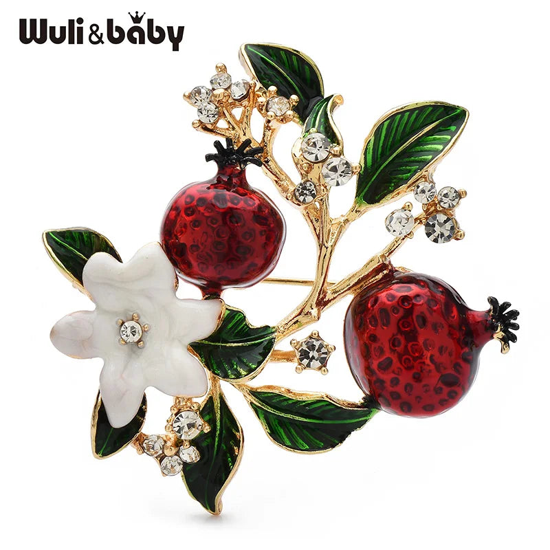 PENDRA Pomella Metal Pomegranate Brooch