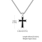 PENDRA Cross Black Glue Pendant Necklace