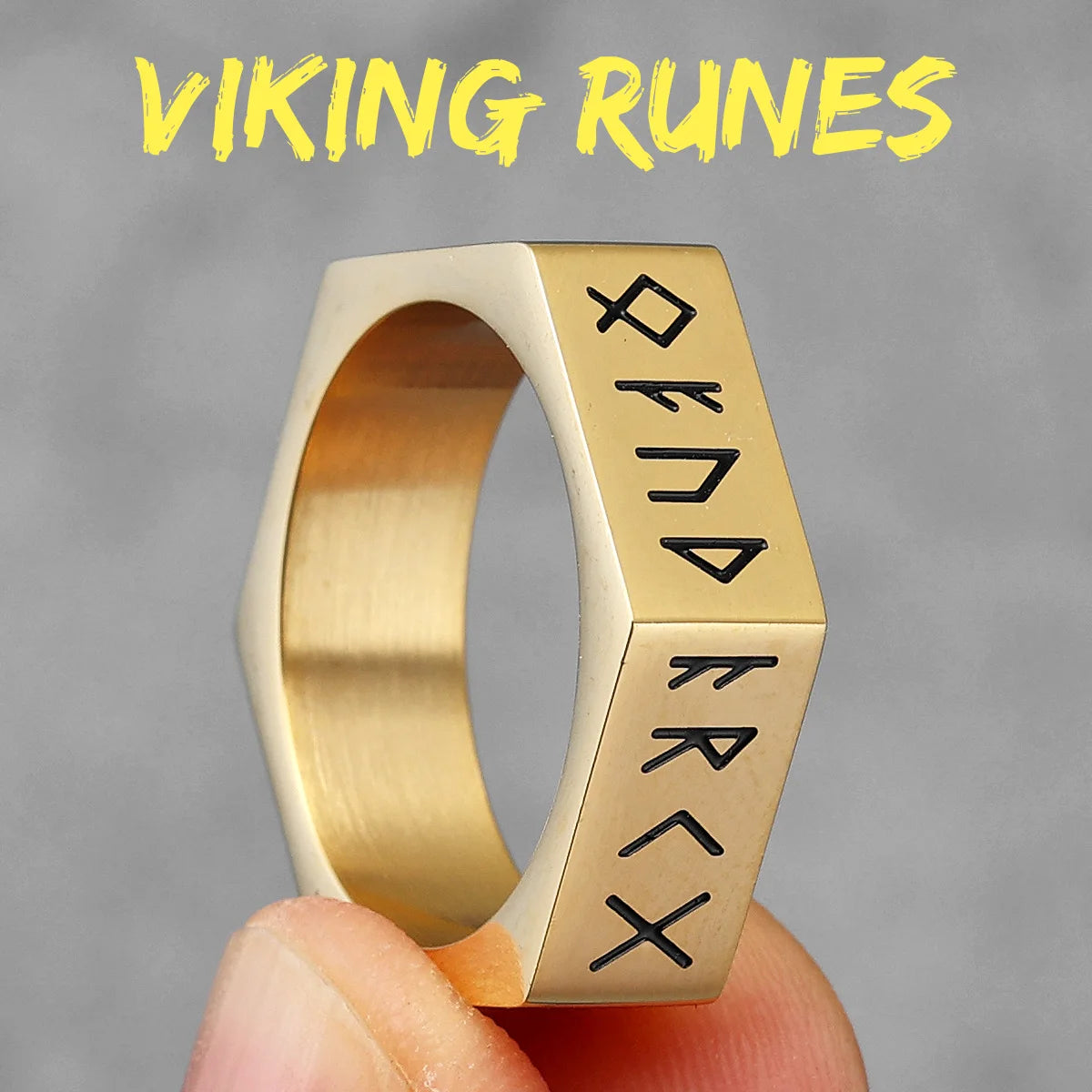 Vintage Nordic Viking Runes Celtic Knot Series Stainless Steel Womens Mens Rings Punk Biker Jewelry Creativity Gift Wholesale
