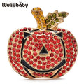 PENDRA Pumpkelle Vintage Rhinestone Pumpkin Brooch