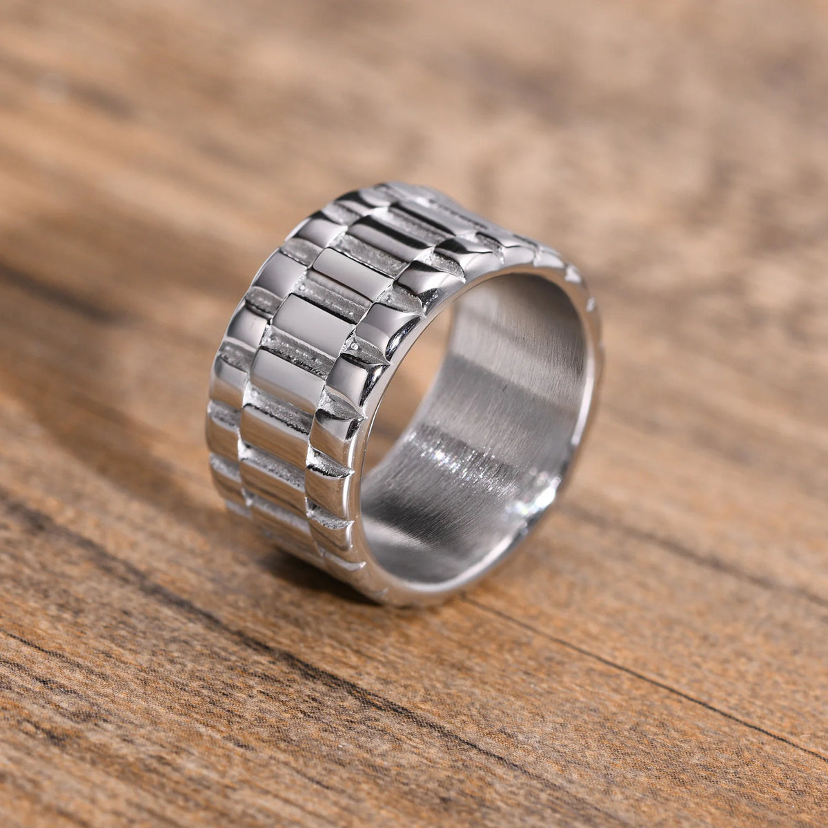 Stylish Stainless Steel Presidential Watch Link Rings for Men Male Gifts Jewelry