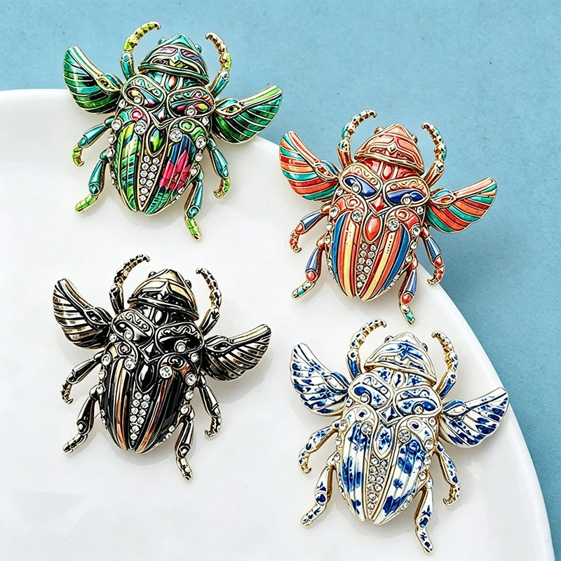 PENDRA Lovely Beetle 4-color Brooch