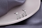 PENDRA Silver Stamp Star Earrings