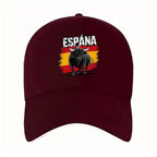 1pc of "ESPANA" Featuring a Spanish Bull, a Printed Baseball Cap That Is Unisex And Appropriate for Any Season