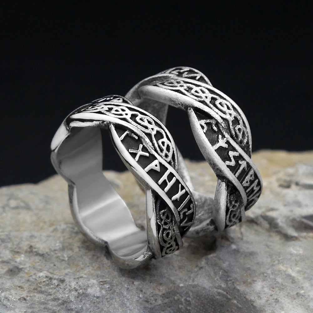 PENDRA Runering Stainless Steel Viking Rune Ring