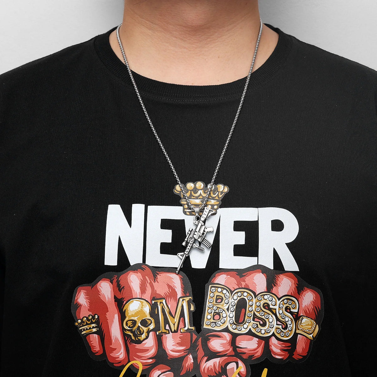 PENDRA HK416 Automatic Rifle Steel Necklace