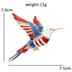 PENDRA American Flag Eagle Bird Brooch