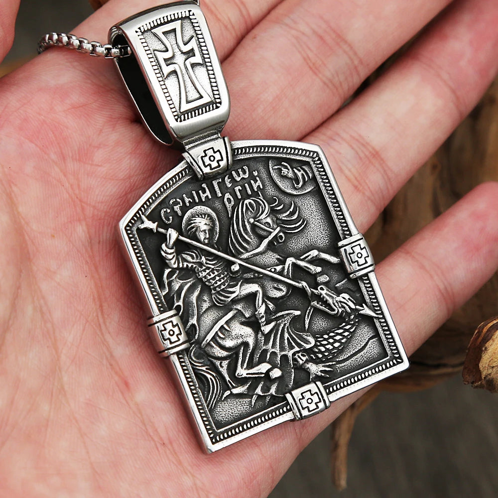 PENDRA Dragonslayer Saint George Dragon Pendant
