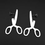 PENDRA Retro Scissor Punk Stud Earrings