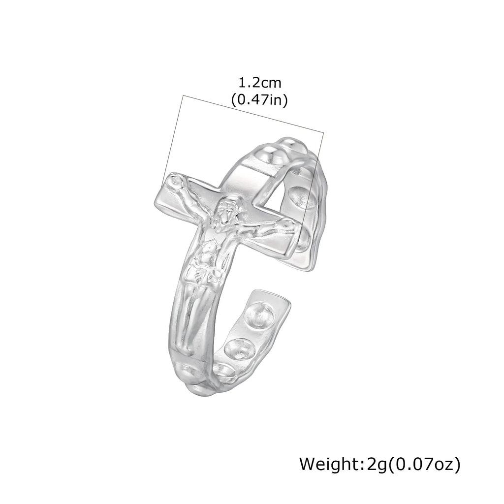 PENDRA Quinorin Cross Charm Ring