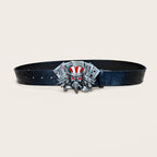 PENDRA Celesessa Leather Skull Gothic Belt