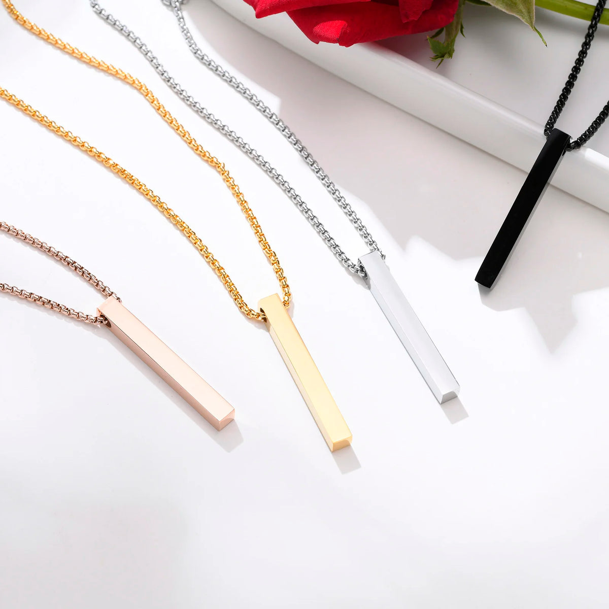 PENDRA Rectangle Bar Pendant Necklace