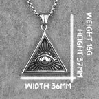 PENDRA Eye God Triangle Steel Necklace