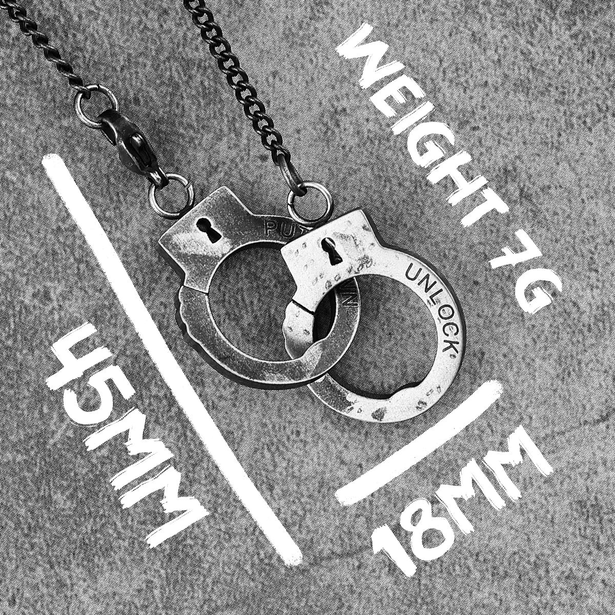Vintage Handcuffs Stainless Steel Men Women Bracelets Necklaces Pendants Chain Trendy Fashion Jewelry Creativity Gift Wholesale