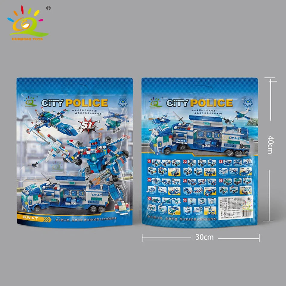 PENDRA 8in1 Police Command Building Set