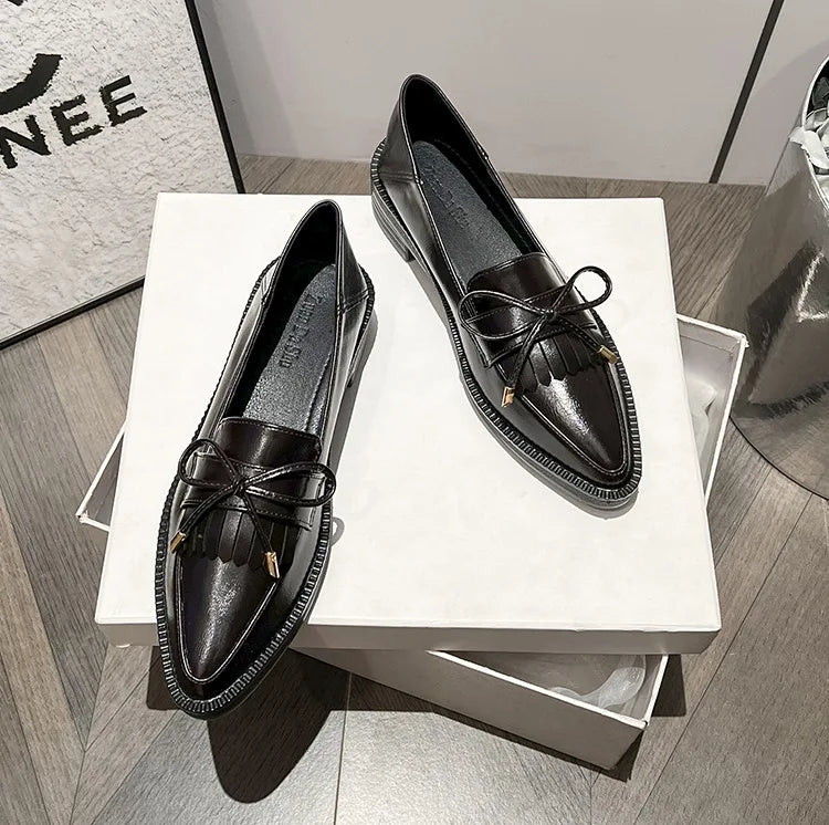 PENDRA Leather Platform British Small Shoes