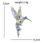 PENDRA Gemwing Rhinestone Hummingbird Brooch