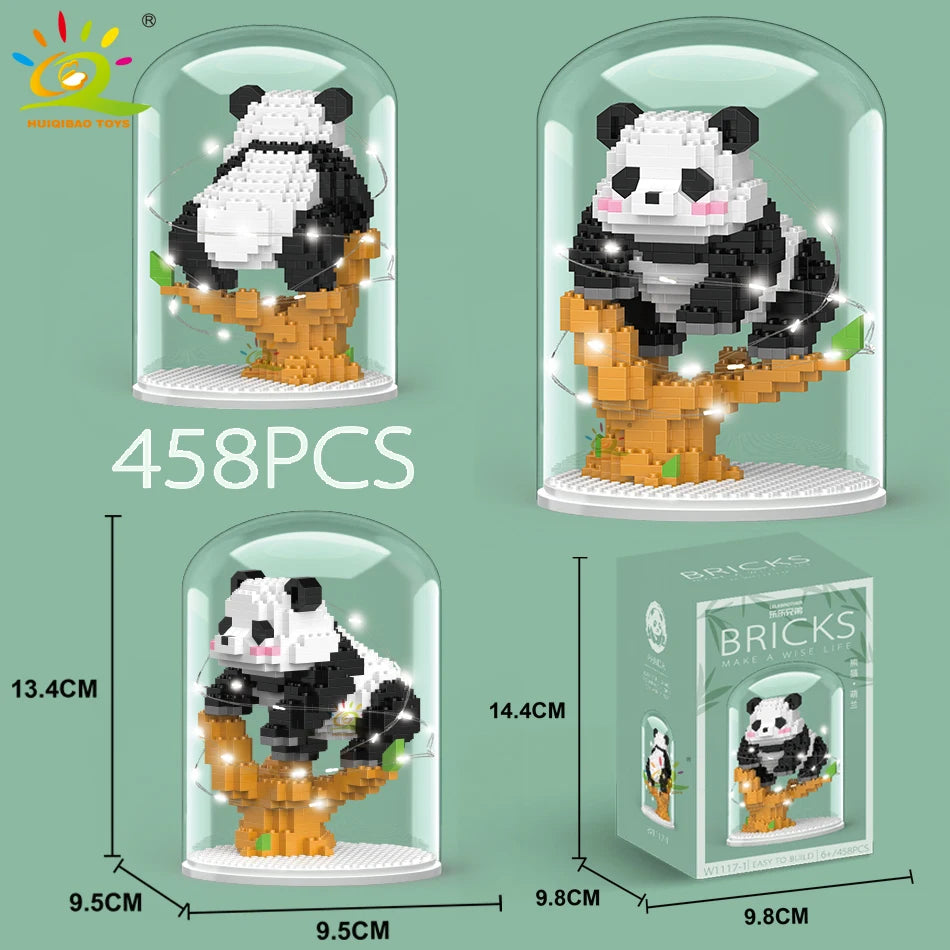 PENDRA Cute Panda Micro Building Set