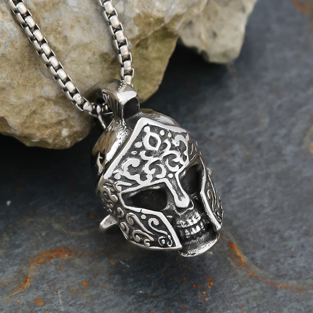 PENDRA Skullpunk Gothic Hip Hop Skull Pendant