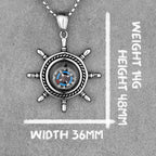 PENDRA Rudder Compass Steel Necklace