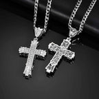 PENDRA Cross Rhinestone Pendant Necklace