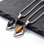 PENDRA Stone Geometry Pendant Necklace
