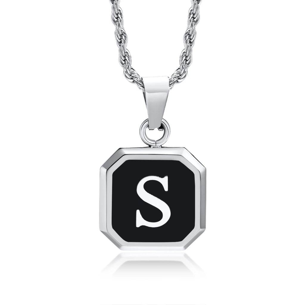PENDRA Square Twisted Pendant Necklace