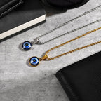 Stainless Steel Evil Eyes Necklace for Men Women,Waterproof Nazar Boncuğu Collar,Stylish Jewelry Gift