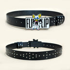 PENDRA Galaorae Black Rivet Studded Luxury Belt