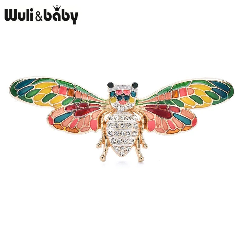 PENDRA Beautiful Enamel Bee Brooch