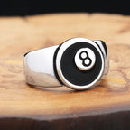 PENDRA Black8 Stainless Steel Number 8 Ring