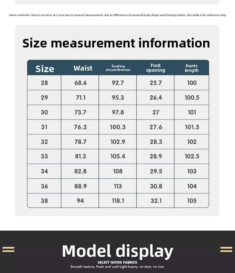 Men's Pants Korean Style 2025 Autumn New Men's Slim Straight Elastic High-end Casual Trousers Spring Autumn Low Rise Jeans