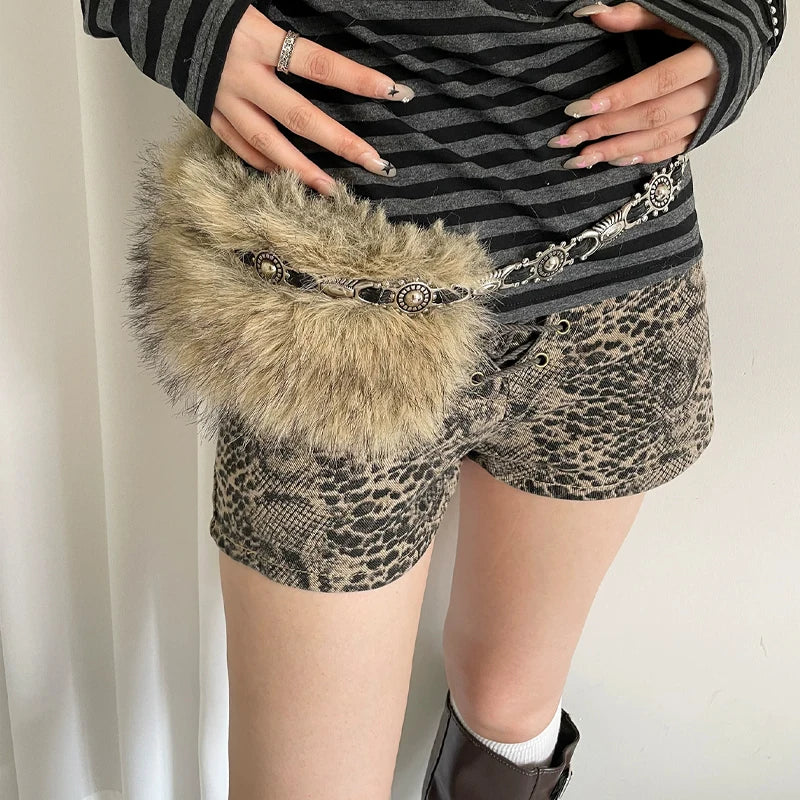 Furry Belt Y2k Belt Subculture Autumn Winter Spring Retro Luxury Plush Waist Chain Imitation Fur Waist Seal Hot Girl Sexy Belt