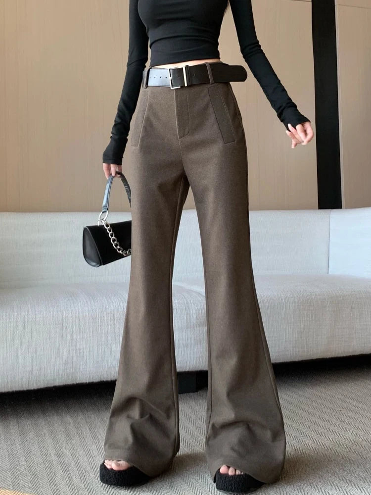 PENDRA Solid Color Waisted Pants
