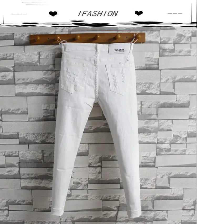 PENDRA Cotton Distressed Streetwear Trousers