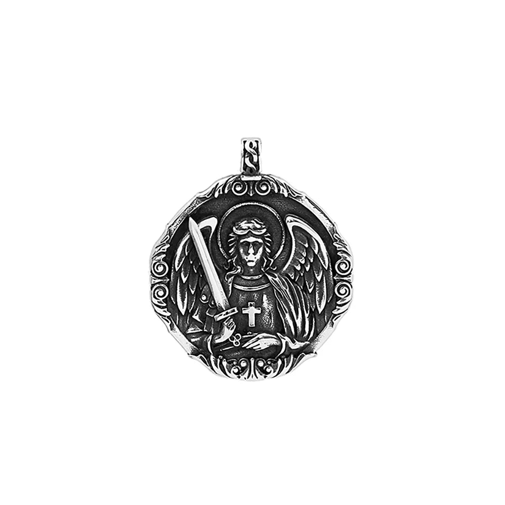 PENDRA Michaelguardian Vintage Saint Michael Angel Pendant Necklace