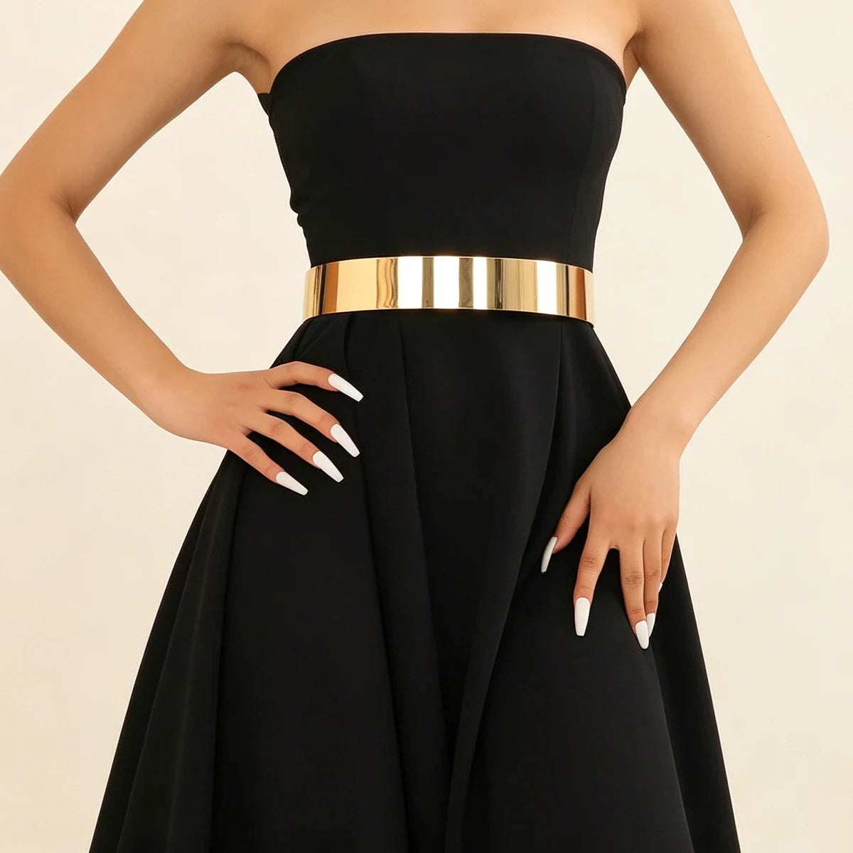 PENDRA Miraellea Metal Gold Elegant Waist Chain Belt