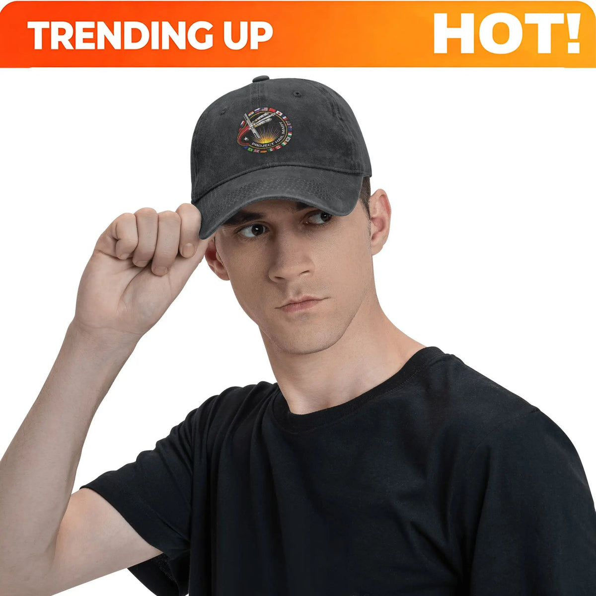 Project Hail Mary  Sun Baseball Cap Mission Patch With Countries Unisex-Teens Trucker Hat Summer Casual Breathable Snapback Cap