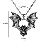 PENDRA Batwing Punk Bat Pendant Necklace
