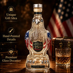 2026 USA Independence 250 Years Eagle Shaped Glass Decanter Painted Whiskey Bottle Collectible Bar Decoration
