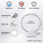 Saint Benedict Bracelet for Men,Gold Silver Color Stainless Steel Link Chain Wristband,Catholic Christian Medal Jewelry Gift